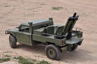 eimos expal integrated mortar 81mm 60 mm system for light wheeled vehicle Spain Spanish left side view 002