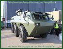 At AAD 2012, the Africa Aerospace and Defence Exhibition, the Chinese Company Poly Technologies shows its latest generation of wheeled armoured vehicle personnel carrier CS/VN4 that is marketed for the international military and security market.