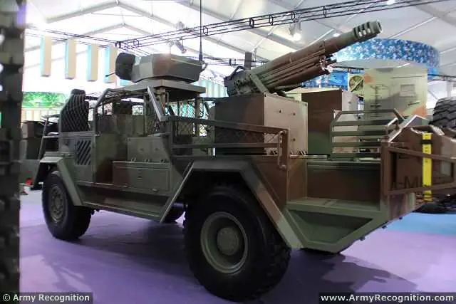 At the 10th International Aviation & Aerospace Exhibition, on the booth of Poly Technology, China Defense Industry unveils the 15P, a new high-maneuverability fire assault vehicle equipped with a 105mm howitzer mounted at the rear of 4x4 light truck chassis. 