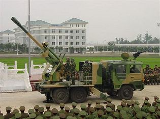 PCL-09 CS/SH1 122 wheeled self-propelled howitzer technical data sheet specifications pictures information description intelligence photos images video identification China Chinese army defense industry military technology Norinco