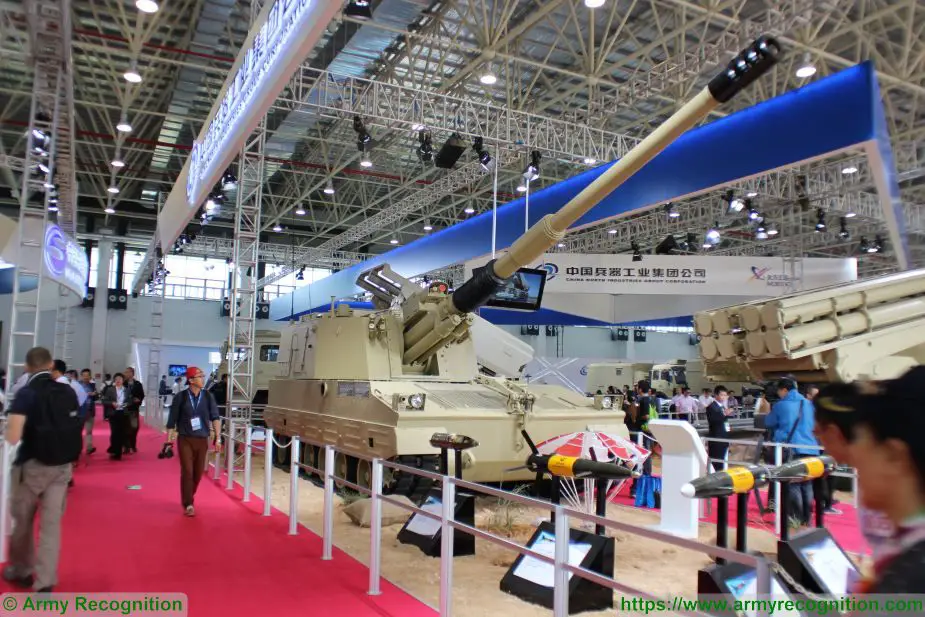 PLZ52 155mm 52 Caliber self propelled howitzer tracked armoured China Chinese army defense industry 925 001