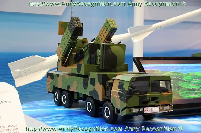 The China Aerospace Science and Industry Corporation's (CASIC's) launches its new Short-to-Medium range surface-to-air missile weapon system FK-1000 at the International Aviation, Aerospace and defence exhibition AirShow China 2012. 