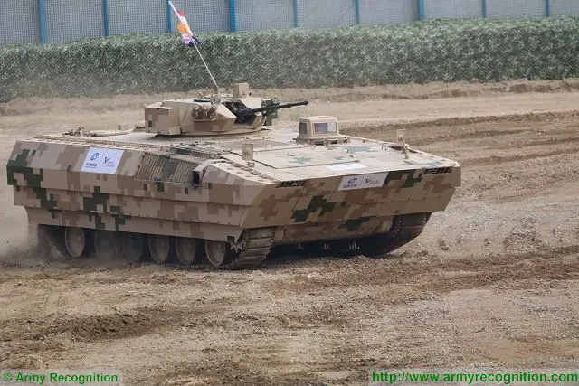 VN12 tracked armoured personnel carrier at Zhuhai AirShow China 2016 ground mobility demonstration.