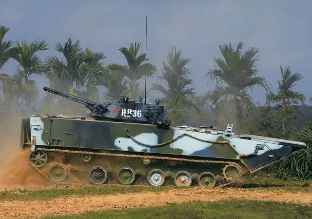 The chinese-made ZBD-05 amphibious tracked armoured vehicle incorporates several Soviet/Russian-originated technologies and components. 