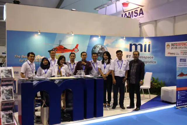 The Indonesian supply chain and logistics industry MII presents its services at Indodefence 2016
