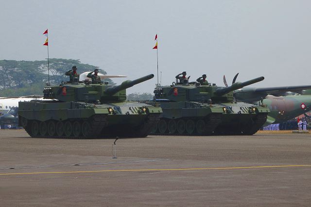 The Indonesian Ministry of Defence has contracted with the Rheinmetall Group of Düsseldorf to supply it with 103 Leopard 2A4 main battle tank and 43 Marder 1A3 tracked armoured infantry fighting vehicles , logistical support and ammunition worth roughly €216 million. The contract, which was signed in December 2012, now comes into full force following the successful completion of all legal formalities.