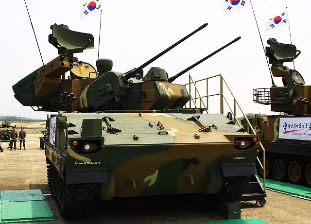 South Korea's arms procurement agency announced Friday, December 27, 2013, that it completed development of a multi- purpose air defense vehicle Bi-Ho with guided missiles based on indigenous technology. This self-propelled anti-aircraft defense system, Bi Ho provides final and close-in air defense against low altitude aircraft and helicopters. 