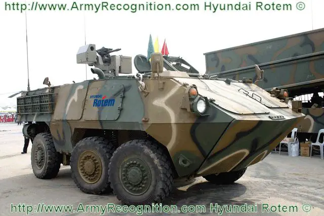 The South Korean Army will deploy 600 wheeled armored vehicles from 2016 to help build rapid-response forces modeled after U.S. Stryker combat brigades, according to the Defense Acquisition Program Administration (DAPA). The arms agency announced Hyundai Rotem, a subsidiary of Hyundai Motor Group, as the preferred bidder Nov. 26 to develop and produce those wheeled armored vehicles. The company beat a consortium of Samsung Techwin and Doosan D