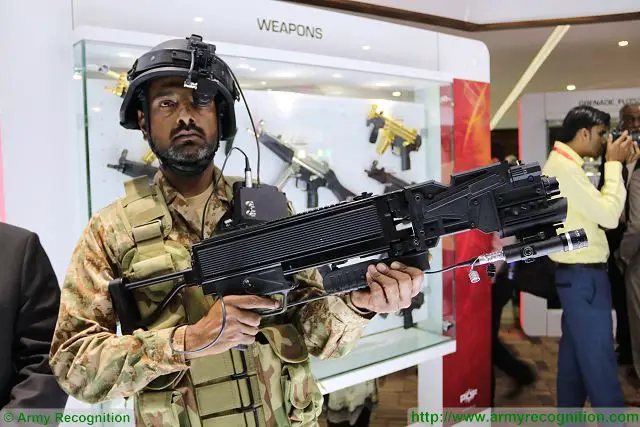 POF Eye weapon system to fire on corner IDEAS 2016 Defense Exhibition Karachi Pakistan 640 001