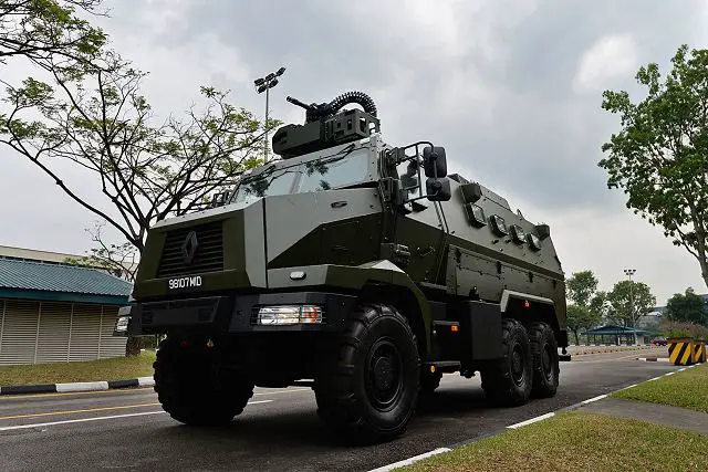 Peacekeeper PRV Protected Response Vehicle 6x6 armoured vehicle pesonnel carrier Renault Singapore army 640 001