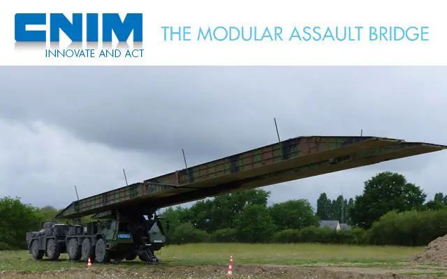 CNIM modular assault motorized pontoon bridge France French defense security industry army military technology equipment 
