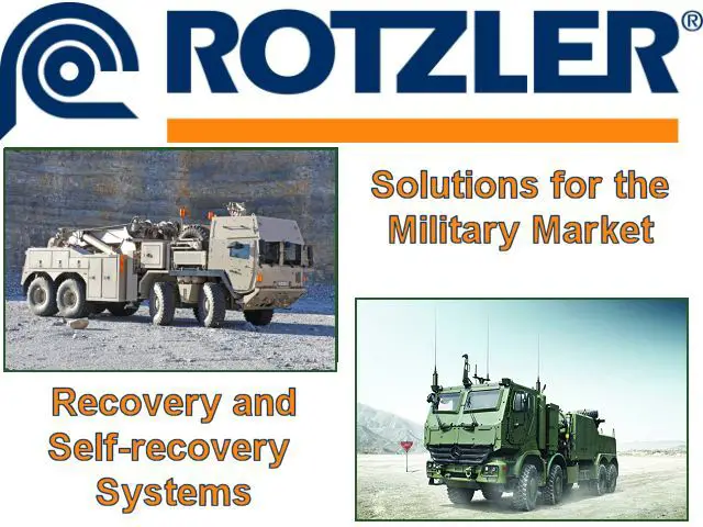 Winch winches recovery system military armoured vehicle Rotzler designer producer manufacturer distributor Germany German Defense Industry market army security rescue