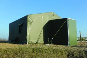 Utilis TMV Shelter was designed as accommodation, office and workshop applications for use in medium-long term camp deployments.