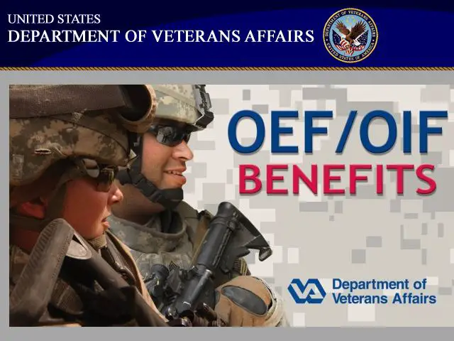 United States U.S. Department of Veterans Affairs defense military army web site information description link provides patient care and federal benefits to veterans and their dependents.  The home page for the Department of Veterans Affairs provides links to veterans benefits and services, as well as information and resources for other Departmental programs and offices