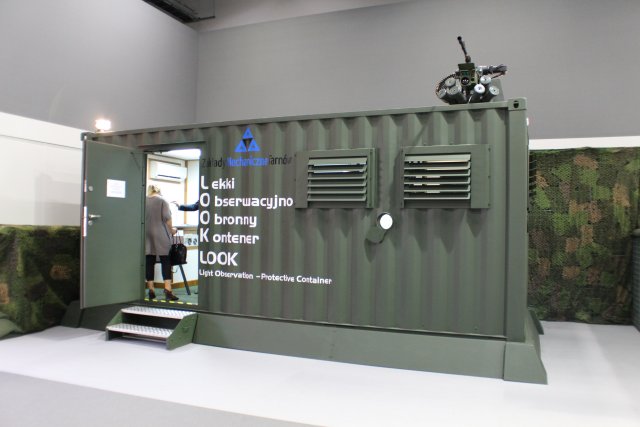 At MSPO 2014, Polish company ZMT presents new mobile container system allowing stronger protection for ground personnel. The Light Observation-Protective Container "LOOK" is designed to secure and protect the soldiers who perform observational and defence tasks during war or stability time. 