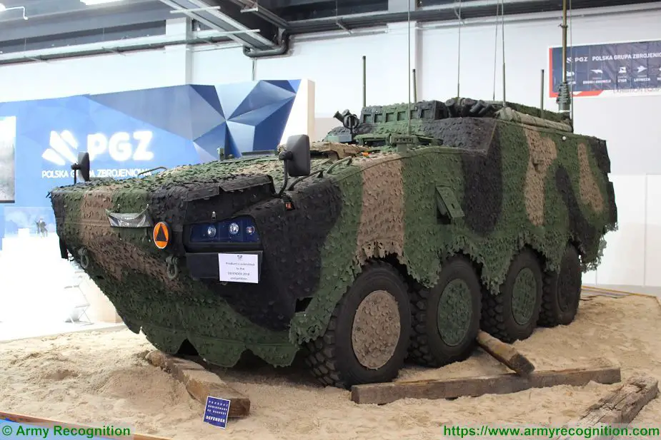 Command Post variant based on Rosomak 8x8 armored vehicle MSPO 2018 Kielce Poland 925 001