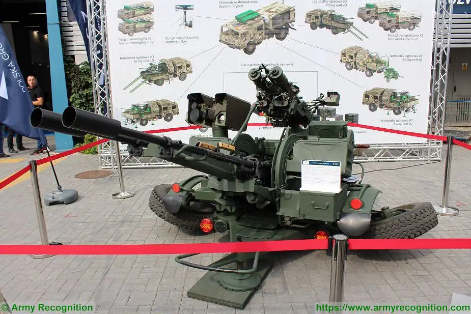 PSR A Pilica 23mm air defense weapon with GOS 1 observation and tracking system MSPO 2018 Poland 925 001
