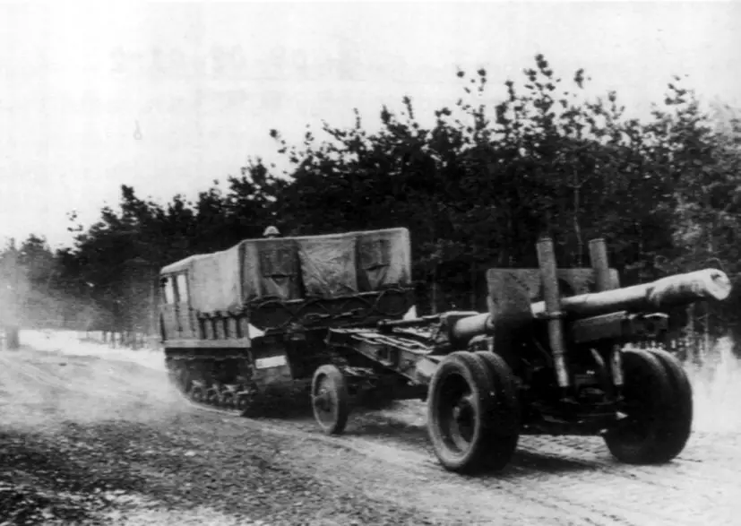 ATS59 artillery tractor tracked vehicle Russian Army Russia