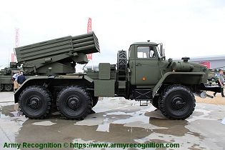 Tornado G 122mm MLRS Multiple Launch Rocket System Russia Russian army defence industry right side view 002