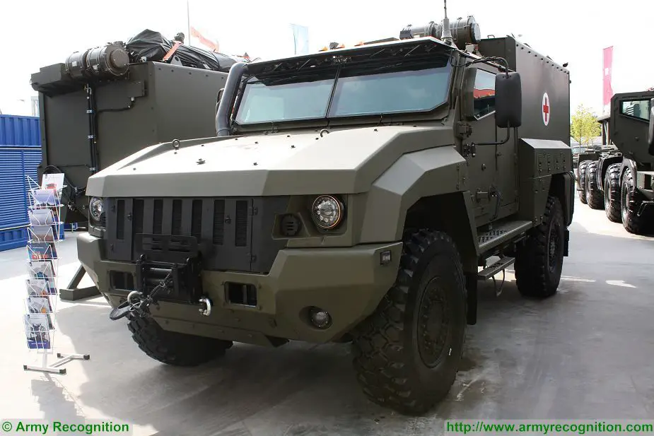 Remdizel also presents an new armoured ambulance version of the Taifun-K using the same chassis as the Taifun-K 53949. 