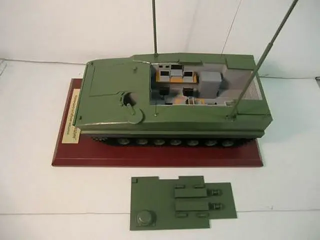 Scale model of Russian project of Kurganets-25 light armoured vehicle