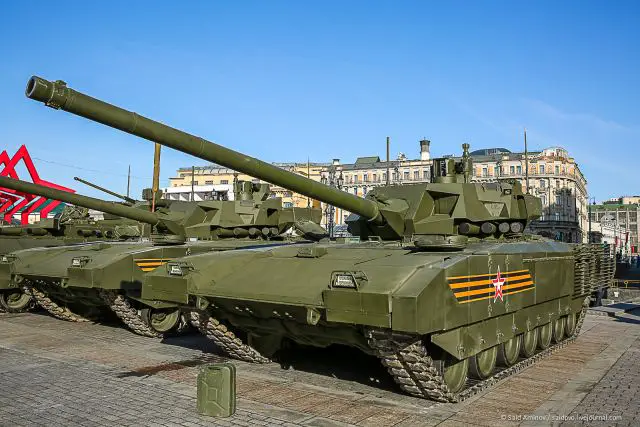 Second armament of the T-14 Armata includes one remote weapon station mounted on the top rear of the turret armed with one 7.62mm mm machine gun.