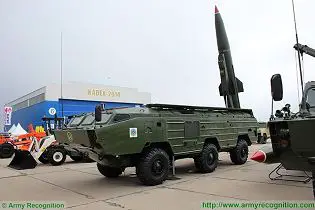 SS-21 Scarab 9M79 Tochka BAZ-5921 mobile short range ballistic missile Russia Russian left side view 002