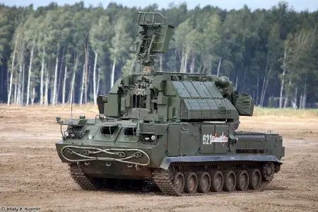 TOR M2 SA 15D short range surface to air defense misssile system Russia Russian army front view 001