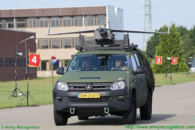 Dutch Army Scan Eagle UAV on Amarok VW tactical vehicle