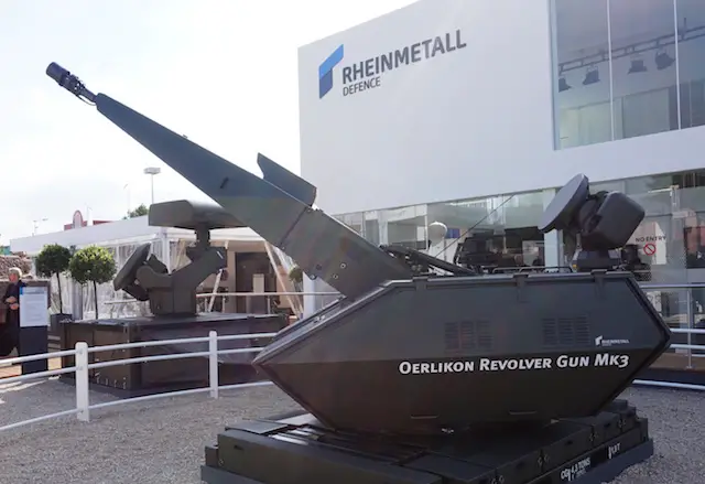 Eurosatory 2016 Rheinmetall presented its new Oerlikon Revolver Gun Mk3