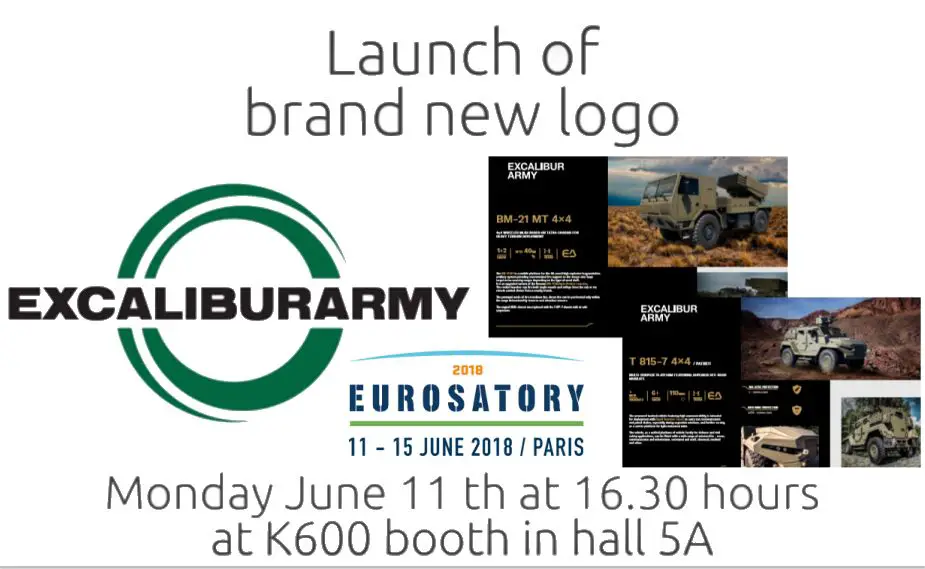Eurosatory 2018 Excalibur army new brand logo launch and defense products 925 001