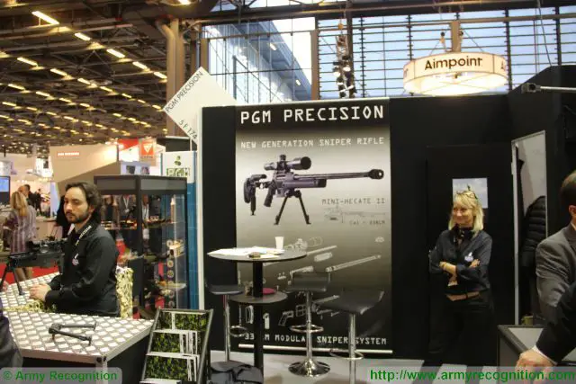 At Milipol 2015, the Worldwide Exhibition of Internal State Security, French Company PGM Précision which design state-of-the-art sniper rifles for military and police units showcases its full range of high-precision rifle including its new Mini-Hecate 2 .338 LM caliber. 