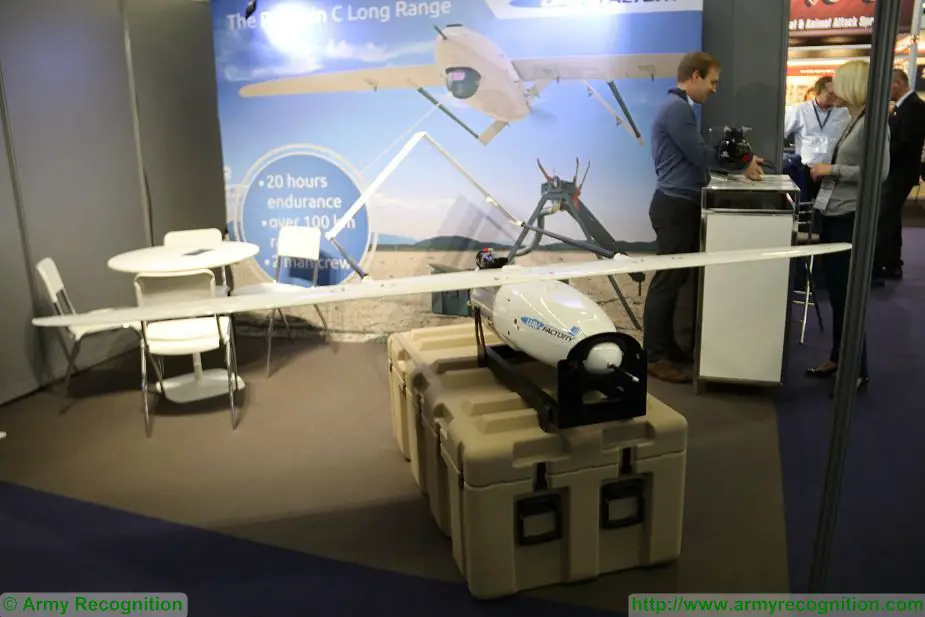 American UAV Factory Penguin C long range long endurance unmanned aerial vehicle at Milipol Paris 2017 925 001