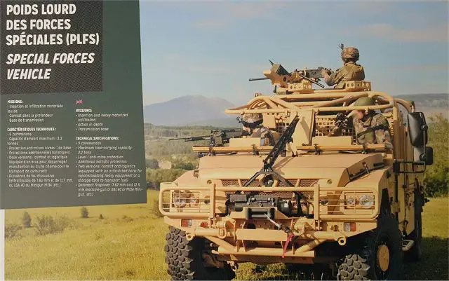 PLFS Poids Lourd Forces Speciales Special Forces vehicle technical data sheet specifications pictures video information description intelligence identification Renault France French army defence industry military technology