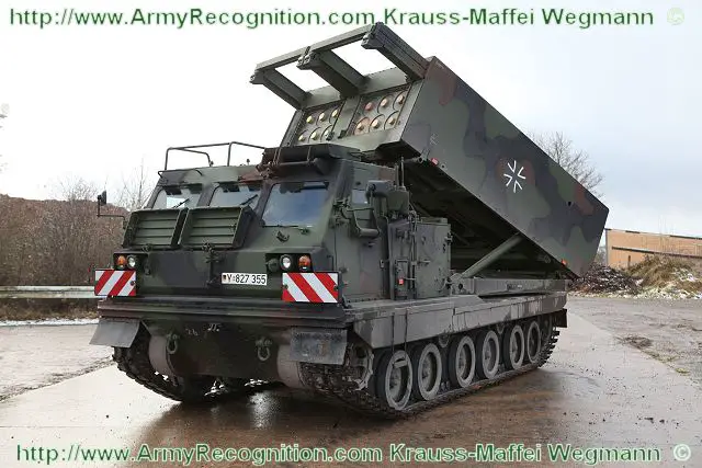 In the presence of the vice president of the Federal Office for Defence Technology and Procurement, Reinhard Schütte, the artillery school in Idar Oberstein, Germany, received its first MARS II rocket launching system in the Guided Multiple-Launch Rocket System (GMLRS) edition.