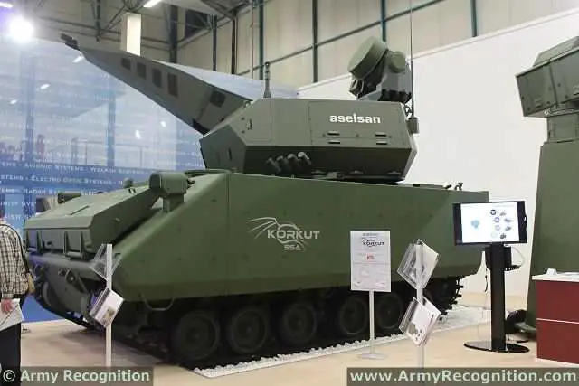 Korkut 35mm cannon short range air defense system tracked armored Turkey Turkish army defense industry 640 001