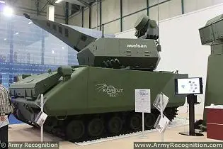 Korkut 35mm twin-cannon Gun System tracked armoured technical data sheet specifications pictures video description information intelligence identification images photos Aselsan Turkey Turkish army vehicle defence industry military technology