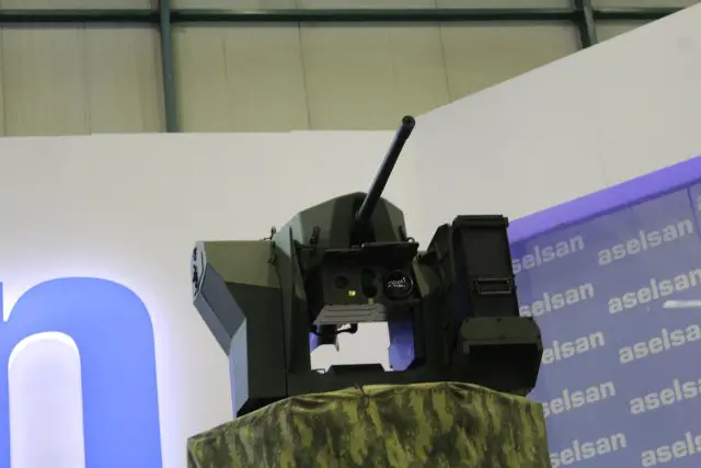 At IDEF 2015 aselsan showcases the SARP Stabilized Advanced Remote Weapon Platform 640 001