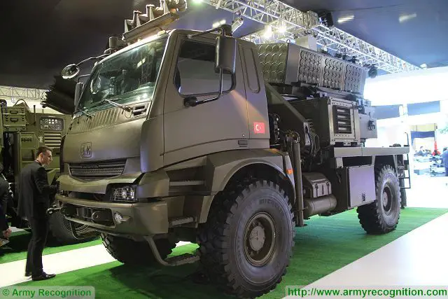 Roketsan T-107-122 MBRL highly mobile surface to surface rocket system at IDEF 2015 640 001