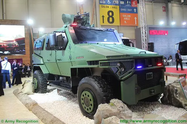 At IDEF 2015, the International Defence Industry Fair which takes place in Turkey from the 5 to 8 May 2015, Turkish Company BMC unveils its new Vuran 4x4 MPAV (Multi-Purpose Armoured Vehicle). BMC, one of the best manufacturers producing commercial and military vehicles in Turkey, was established in 1964 in Izmir.