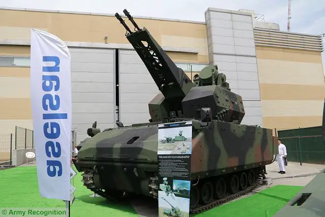 At IDEF 2017, defense exhibition in Istanbul, the Turkish army shows the 35mm Self Propelled Air Defense Gun System part of the Korkut short-range air defense system. Currently the Turkish army has received two Air Defense Gun System and one command post vehicle. 