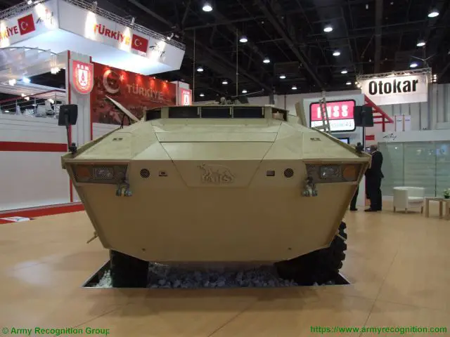 PARS 8x8 FNSS wheeled armored combat vehicle Turkish Turkey defence industry military technology front side view 001