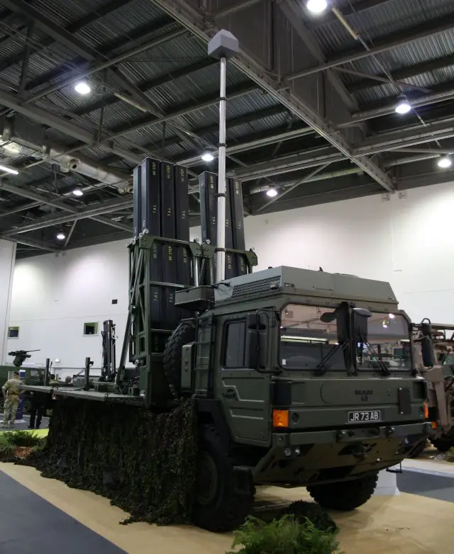 British Army CAMM system displayed during DSEI 2011