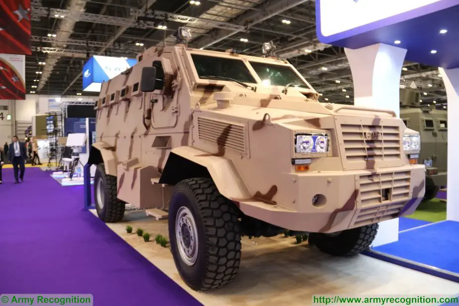 New IAG Rila 4x4 MRAP Mine Resistant Ambush Protected vehicle APC unveiled DSEI 2017 defense exhibition London UK 925 001
