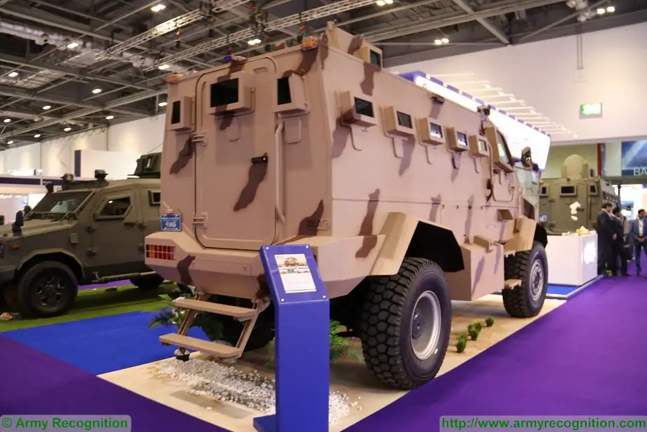 New IAG Rila 4x4 MRAP Mine Resistant Ambush Protected vehicle APC unveiled DSEI 2017 defense exhibition London UK 925 002