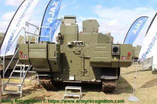 Ajax reconnaissance ISTAR tracked armored vehicle General Dynamics United Kingdom British army rear view 001