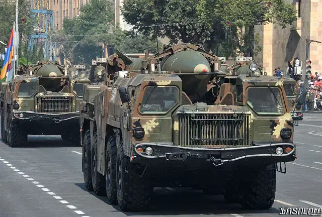Some of the long-range weapons possessed by Armenia were demonstrated for the first time during a military parade in Yerevan in September, 2011. Those included Russian-made Scud-B and Tochka-U missiles capable of hitting strategic targets deep inside Azerbaijani territory.