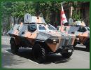 Georgian Armed Forces presents during the military parade in Tbilisi, May 26, 2011, a new military vehicle, created in Georgia, the Didgori. After the infantrymen who have already served in Iraq and Afghanistan, the military vehicles were demonstrated at the parade.