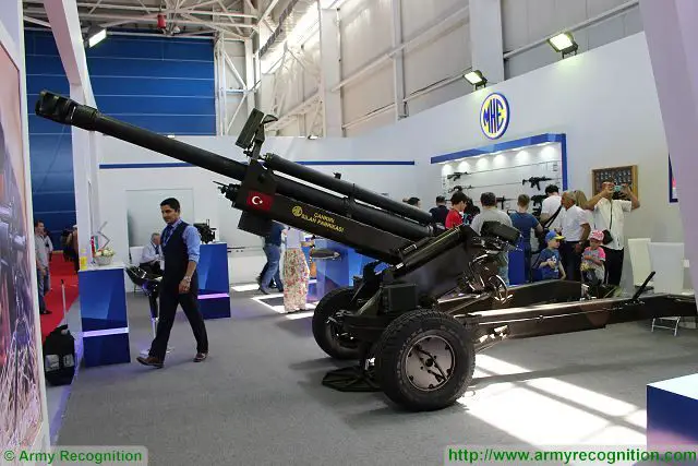 MKE 105mm air transportable light towed howitzer KADEX 2016 defense exhibition Astana Kazakhstan 001
