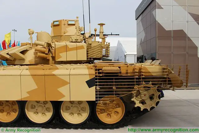 The Urban Warfare T-72 is fitted with slat armour at the rear of the hull to increase protection against anti-tank rocket-propelled grenade (RPG) attacks.